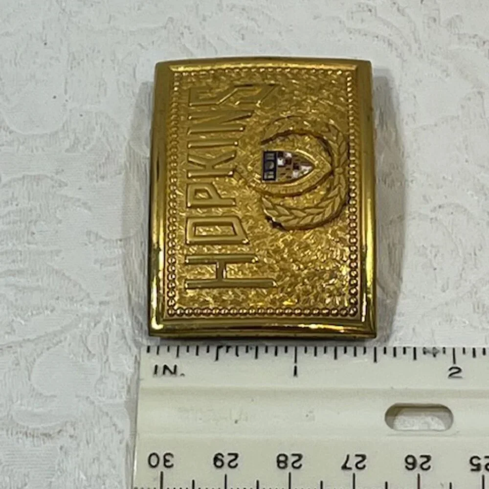 VTG The Johns Hopkins University 1950's Baltimore Brass Belt Buckle 2
